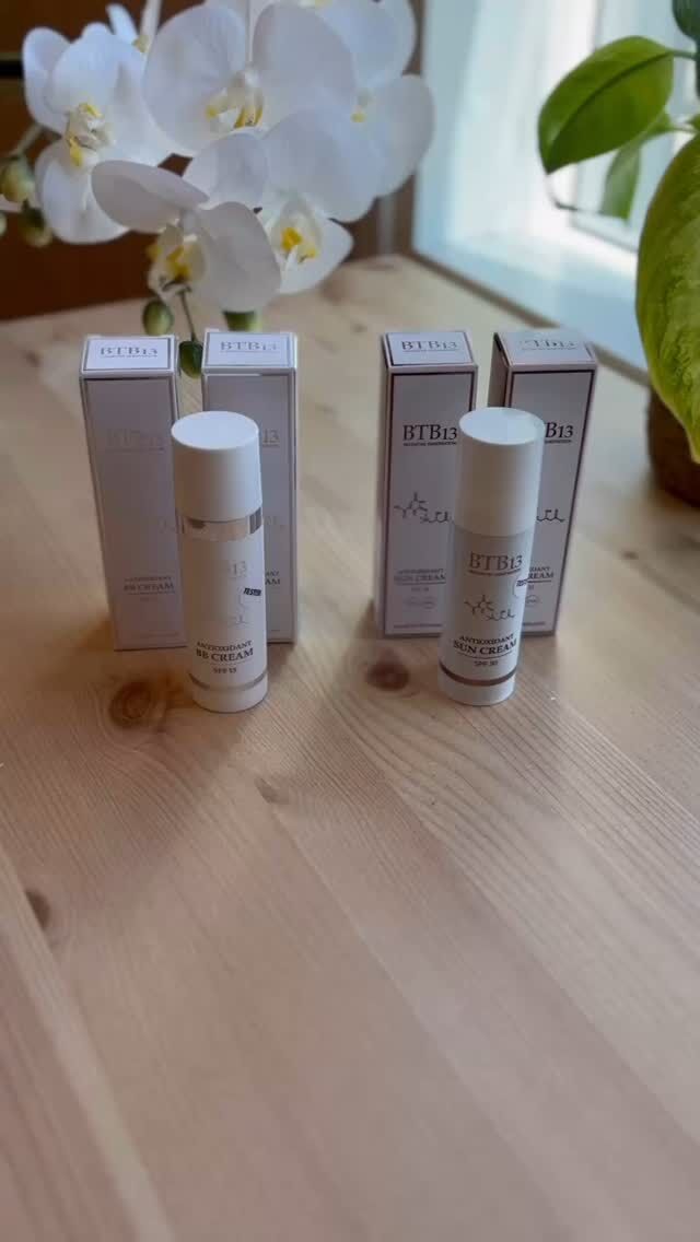 Meiltä löydät laajan valikoiman erilaisia aurinkosuojavoiteita, tässä esittelyssä BTB13 Antioxidant BB cream spf15 ja Antioxidant sun cream spf30!✨