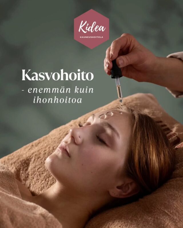✨ Kasvohoito on paljon enemmän kuin ihonhoitoa ✨Kauneushoitola Kidean kasvohoidoissa saat kokonaisvaltaista hyvää oloa: ihoasi hoidetaan juuri sen tarpeiden mukaan, mutta samalla pääset nauttimaan rauhoittavasta kosketuksesta ja hemmottelevista hieronnoista. 💆‍♀️Kosketuksella ja hieronnalla on tutkitusti monia vaikutuksia:
🌿 Vähentää turvotusta ja aktivoi nestekiertoa
🌿 Parantaa verenkiertoa ja ihon hapensaantia, iho kirkastuu ja heleytyy
🌿 Rentouttaa kasvojen lihaksia: piirteet pehmenevät, iho näyttää kiinteämmältä ja levänneemmältä
🌿 Tasapainottaa hermostoa ja vähentää stressiäKasvohoito ei siis ole vain ulkoinen kauneusrituaali. Se on myös hetki itselle, lepoa mielelle ja kosketuksen voimaa iholla. ✨💚 Meiltä löydät kattavan valikoiman erilaisia kasvohoitoja, joissa yhdistyy ammattitaitoinen ihonhoito, luonnonkosmetiikan tehoaineet ja syvästi rentouttava hoitokokemus.💚Varaa oma hemmotteluhetkesi ja anna hoidon vaikuttaa pintaa syvemmältä.