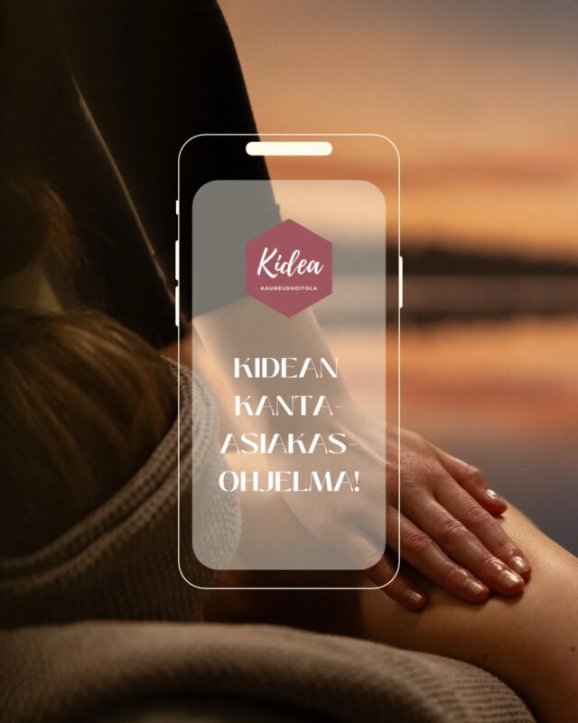 Tiesitkö, että meillä on kanta-asiakasohjelma!🤩Kidean uusi kantis-ohjelma:
✔️Jokainen meillä käytetty euro kerryttää yhden pisteen!
✔️ Pisteillä voit lunastaa itsellesi palveluita ja tuotteita!
✔️Pistetilanteesi ja palkinnot näet meidän Kauneushoitola Kidea -mobiiliappista!📱Lisäämme kantiskortin tilillesi automaattisesti kassalla käyntisi yhteydessä!😍Jatkossa siis kannattaa keskittää palvelut ja tuoteostot meille ja lunastaa upeita palkintoja!💛✨Tervetuloa Kideaan!🥰