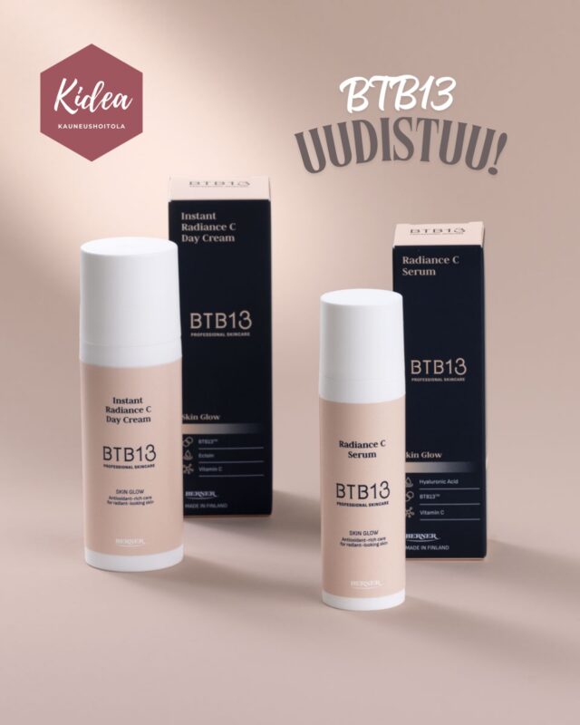 Meidän suosituin kasvohoitosarja kotimainen BTB13 UUDISTUU!✨Joukkoon tulee täysin uusia tuotteita ja osa vanhoista suosikeista saa uusia raaka-aineita parantamaan tuotteita!🤩 Myös brändi-ilme uusistuu ja pullot näyttävätkin eriltä kuin ennenkin vaikka edelleen osa tuotteista säilyy ennallaan sisällöltään!🥰Tule tutustumaan uusiin ihaniin uutuuksiin!🆕✨